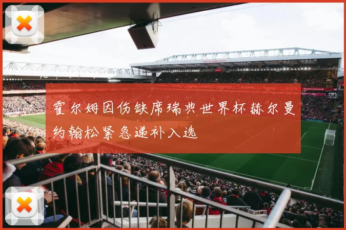霍尔姆因伤缺席瑞典世界杯赫尔曼约翰松紧急递补入选